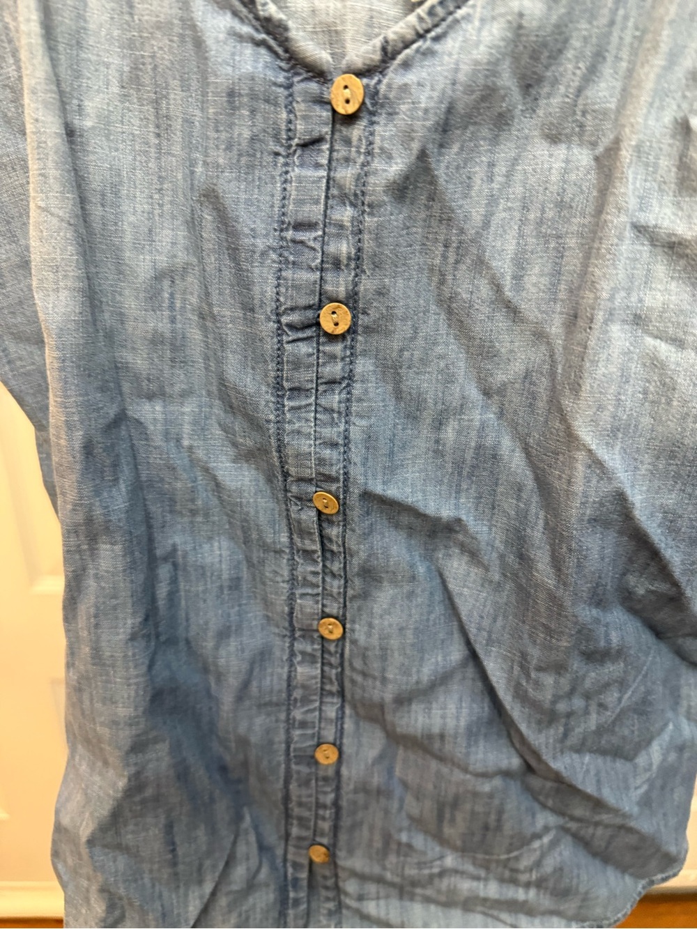 Sonoma Medium Blue Denim Button-Front Cami - Picture 5 of 7